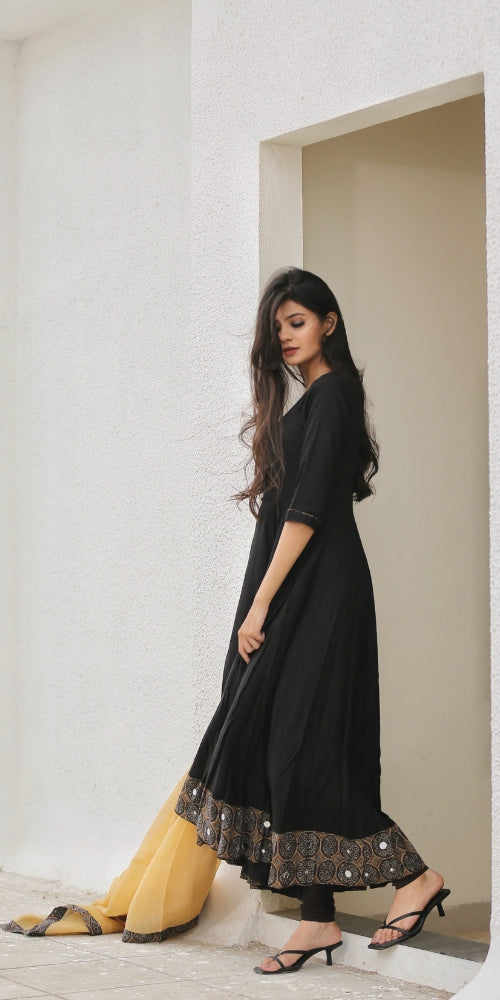 Black Ecstasy Anarkali