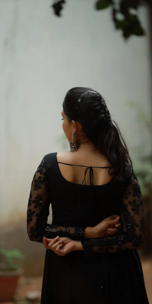 Black lace Anarkali