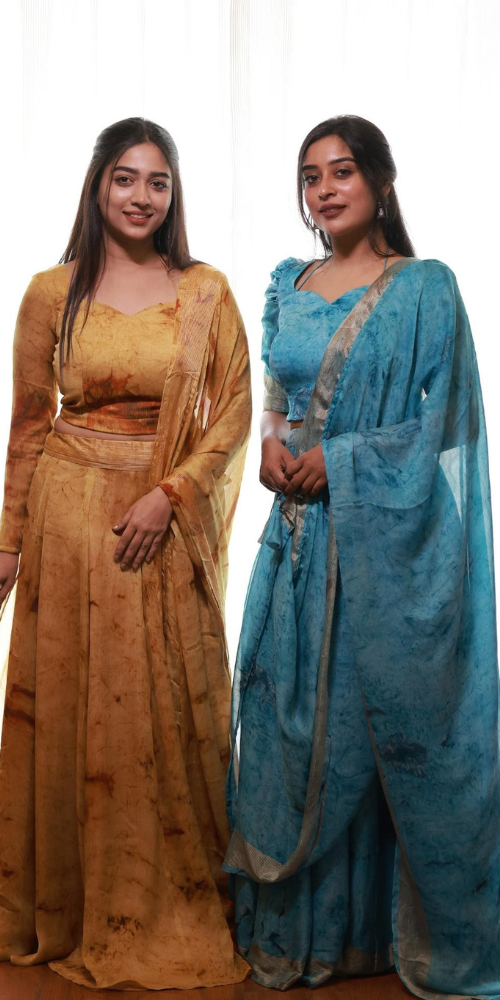 Chiffon Lehenga - Blue