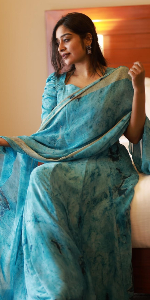 Chiffon Lehenga - Blue