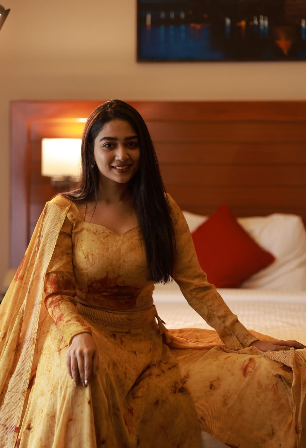 Lehenga Chiffon Yellow