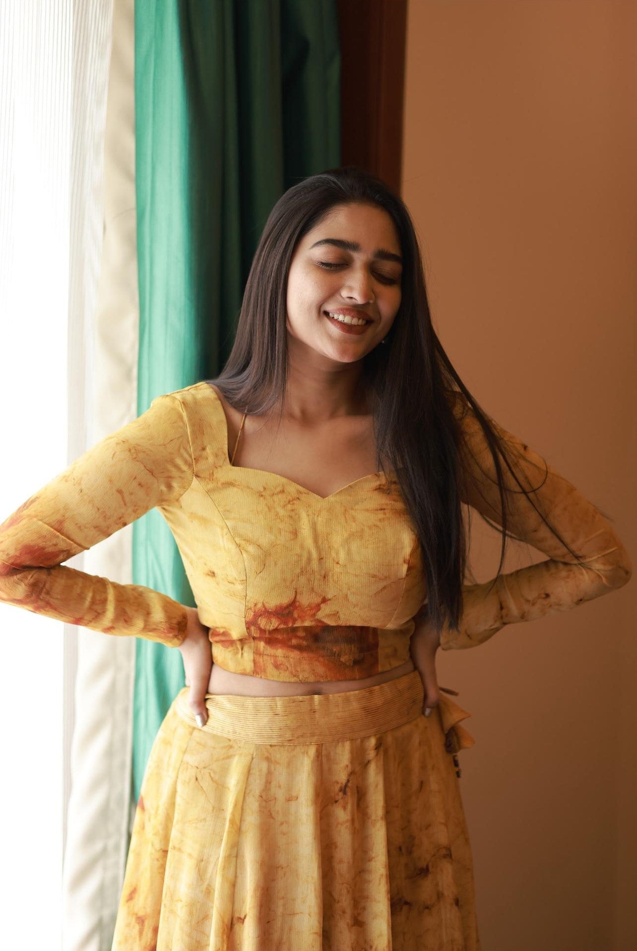 Lehenga Chiffon Yellow