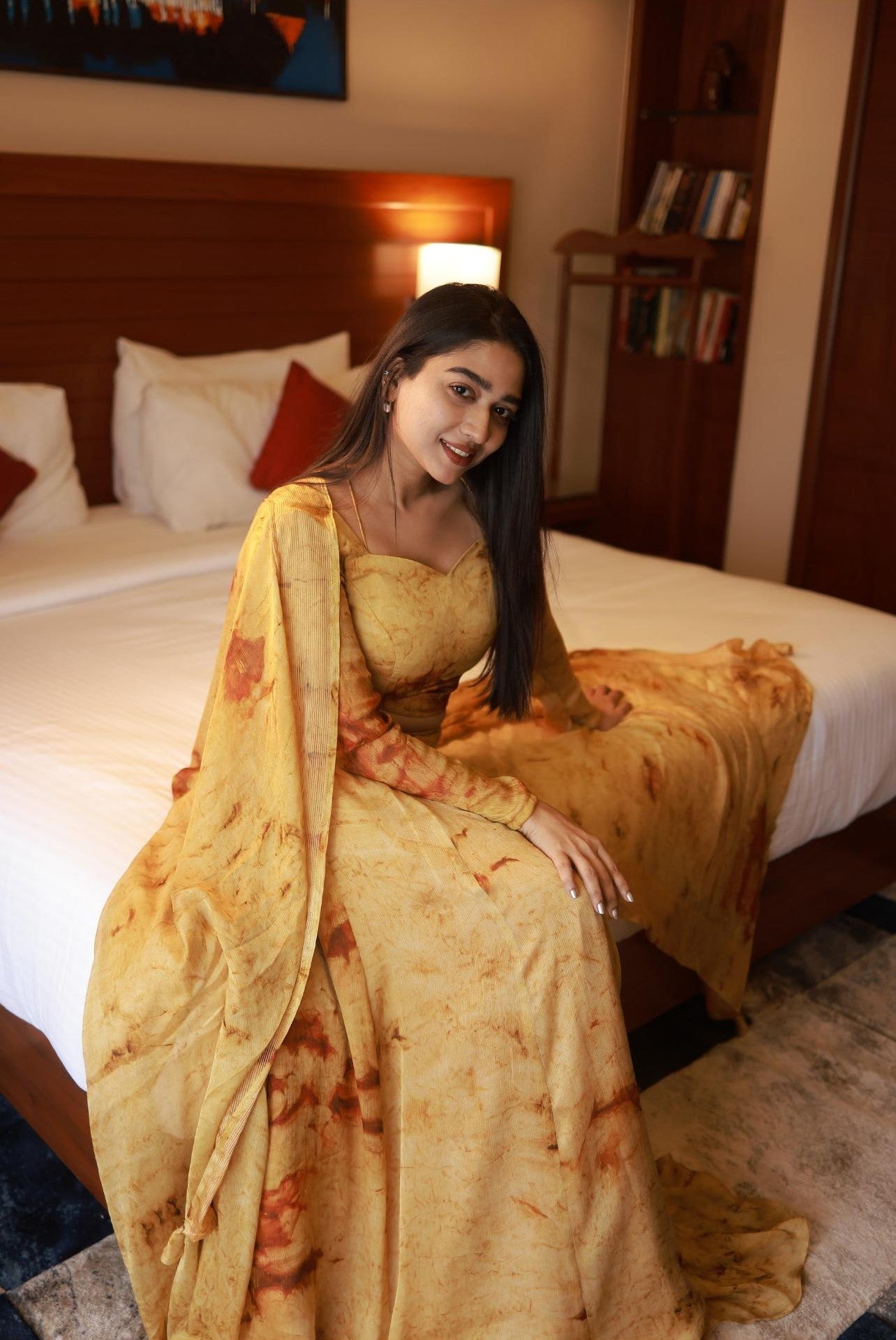 Lehenga Chiffon Yellow