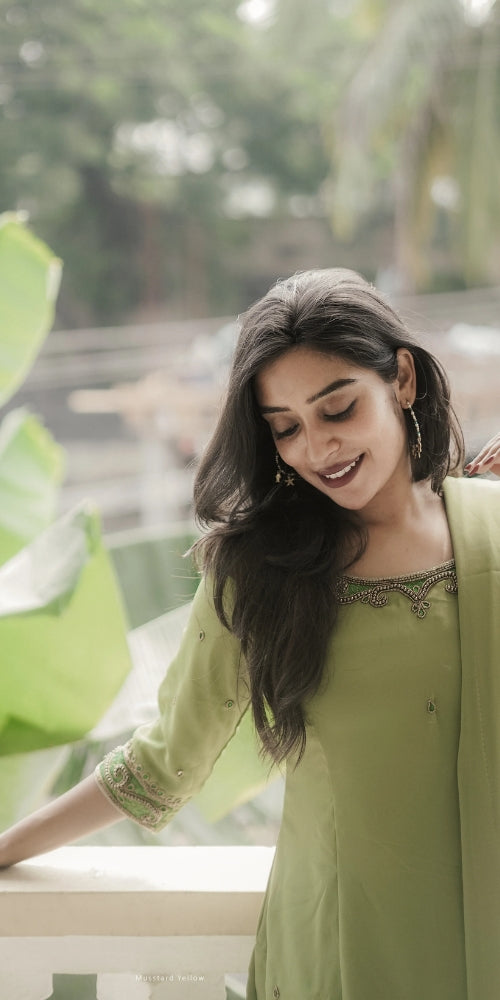 Olive Green Kurti Set