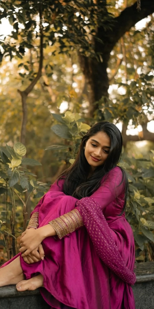 Purple Bangle Anarkali