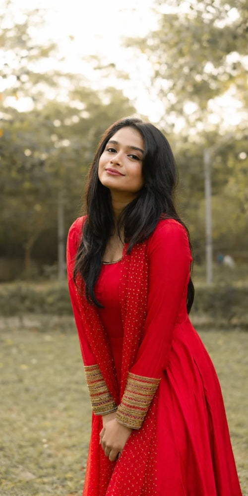 Red Bangle Anarkali