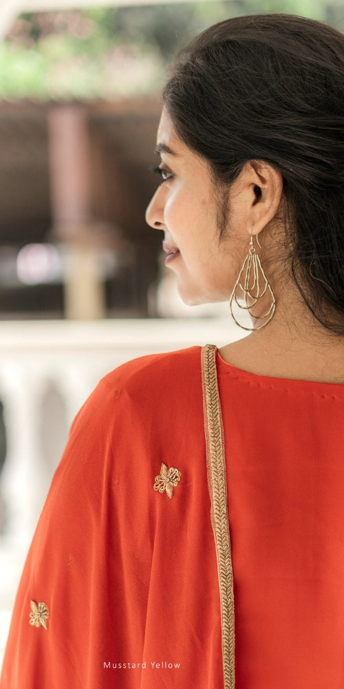 Rustic Orange kurti Set